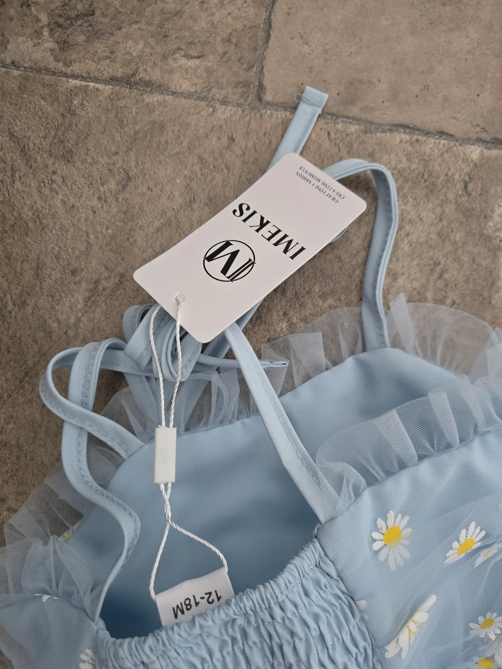 Blue Daisy Tulle Party Dress